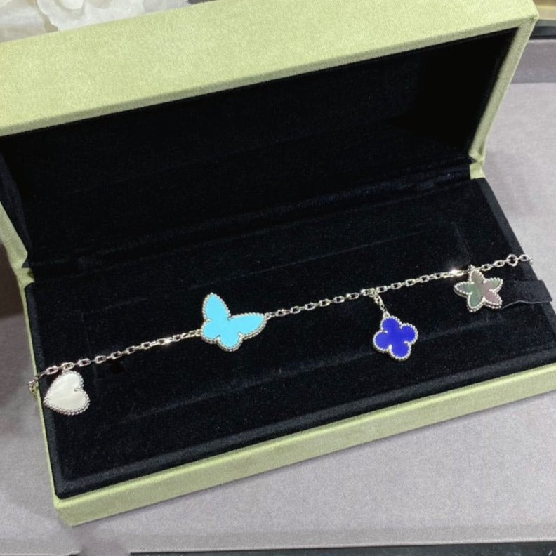 [Shinejoy]LUCKY SPRING SILVER BRACELET 4 MOTIF
