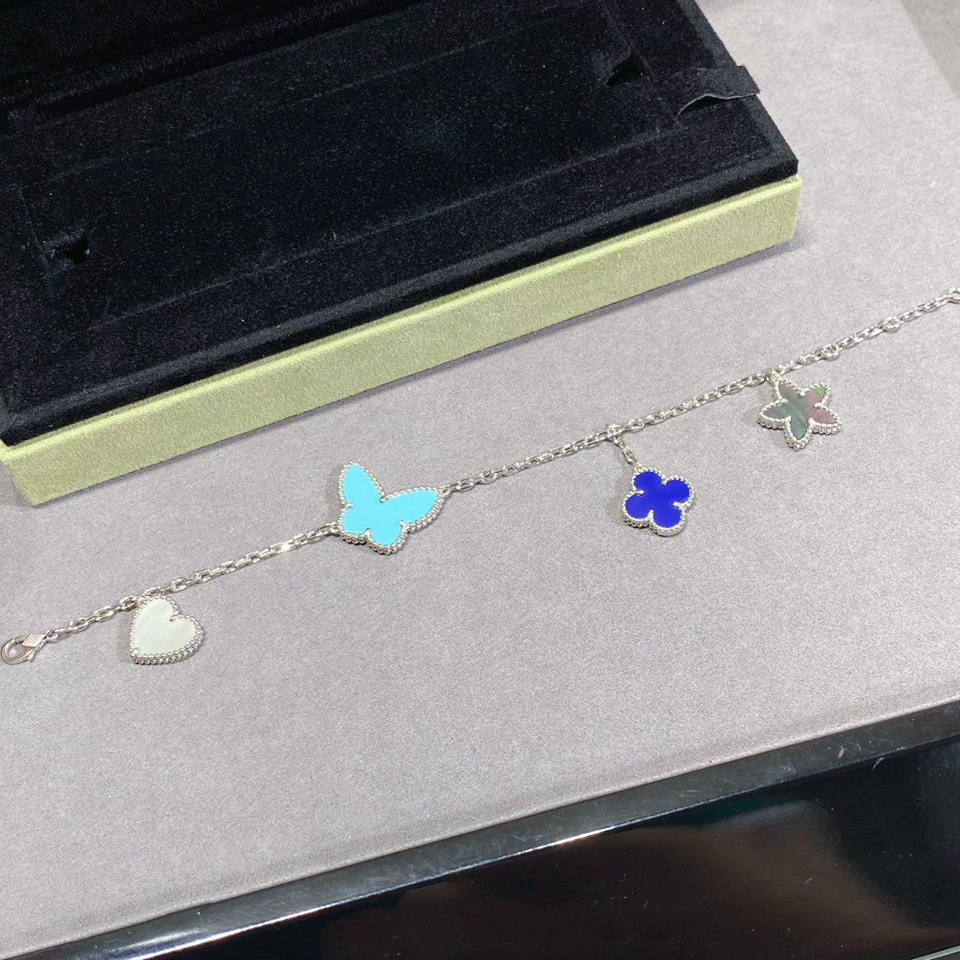 [Shinejoy]LUCKY SPRING SILVER BRACELET 4 MOTIF