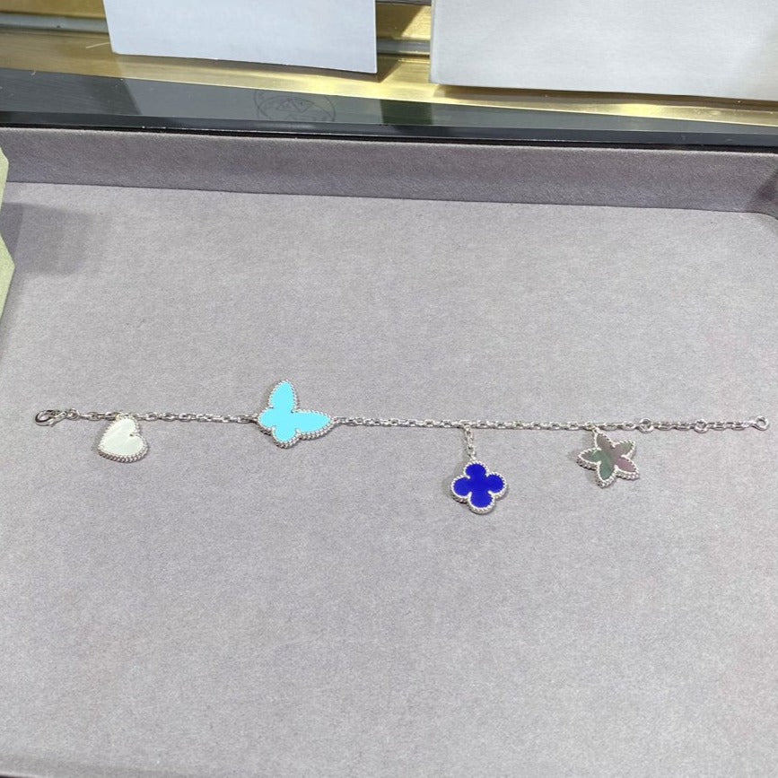 [Shinejoy]LUCKY SPRING SILVER BRACELET 4 MOTIF