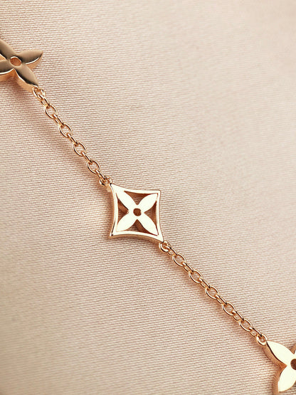 [Shinejoy]STAR AND SUN 7 MOTIFS GOLD BRACELET