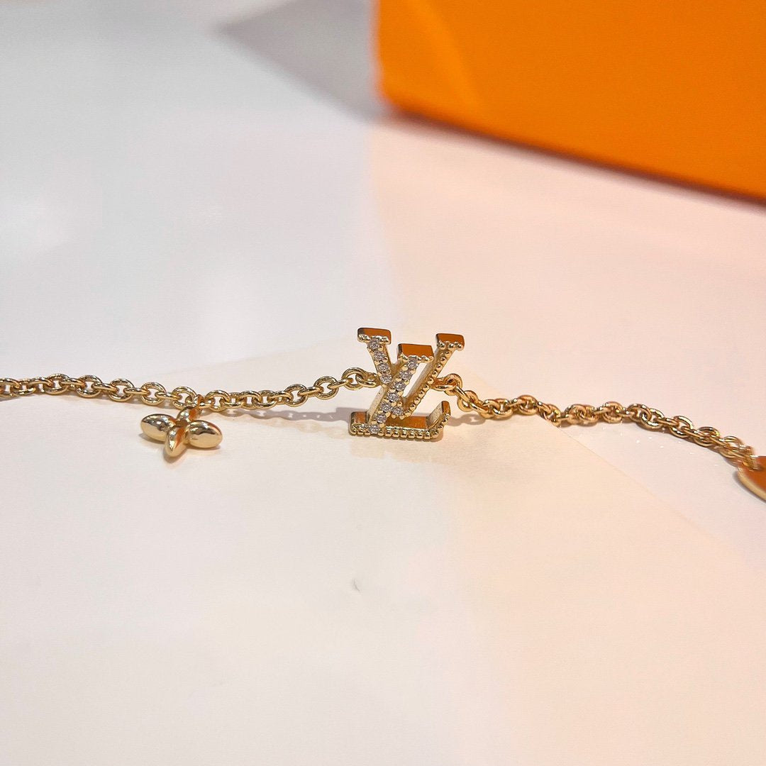 [Shinejoy]LOGO STAR MOTIF GOLD BRACELET