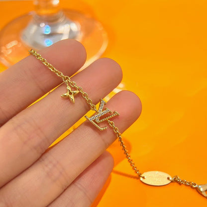 [Shinejoy]LOGO STAR MOTIF GOLD BRACELET