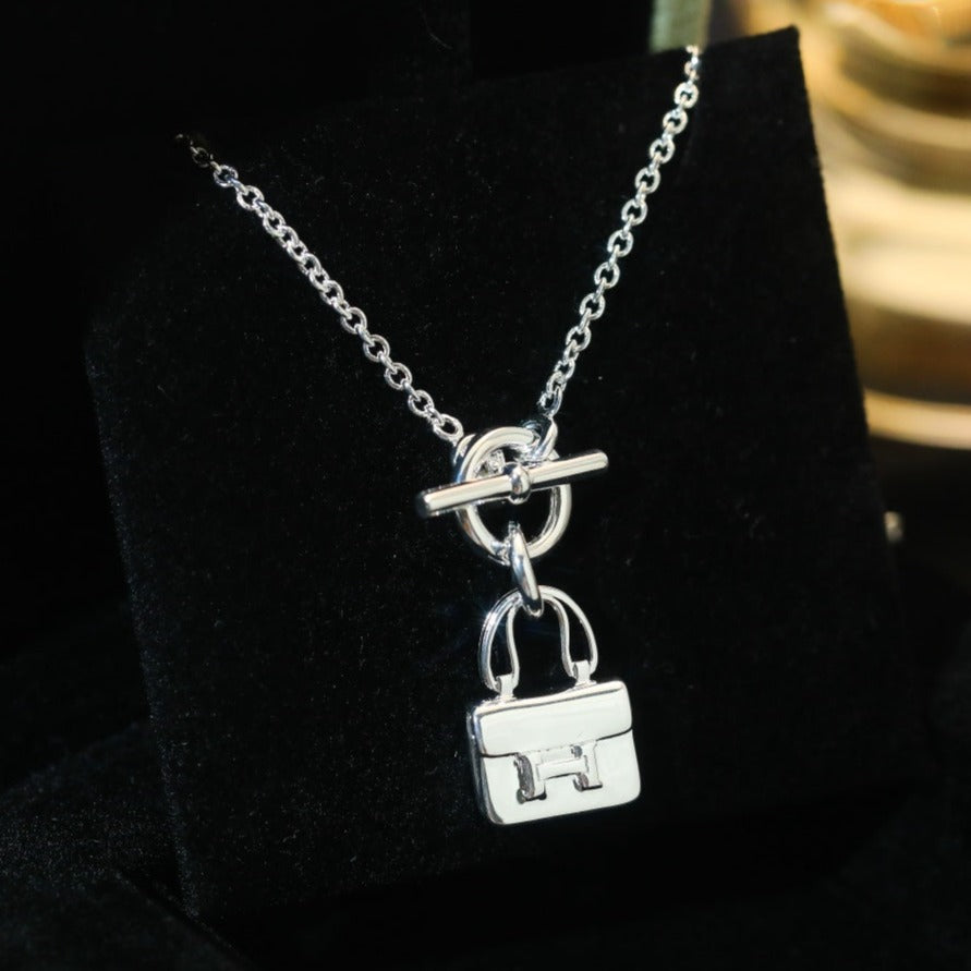 [Shinejoy]POP H PEDANT SILVER NECKLACE