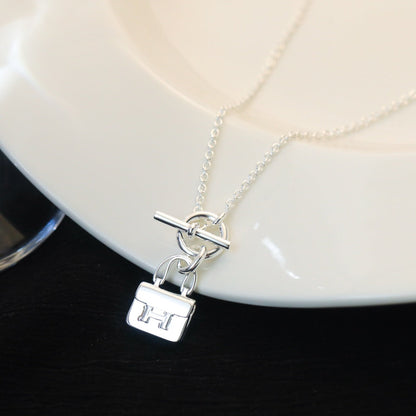 [Shinejoy]POP H PEDANT SILVER NECKLACE
