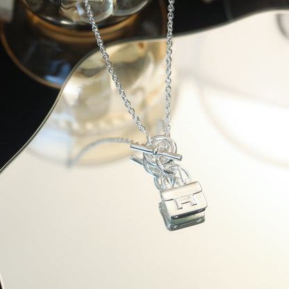 [Shinejoy]POP H PEDANT SILVER NECKLACE