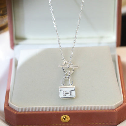 [Shinejoy]POP H PEDANT SILVER NECKLACE