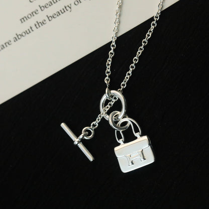 [Shinejoy]POP H PEDANT SILVER NECKLACE