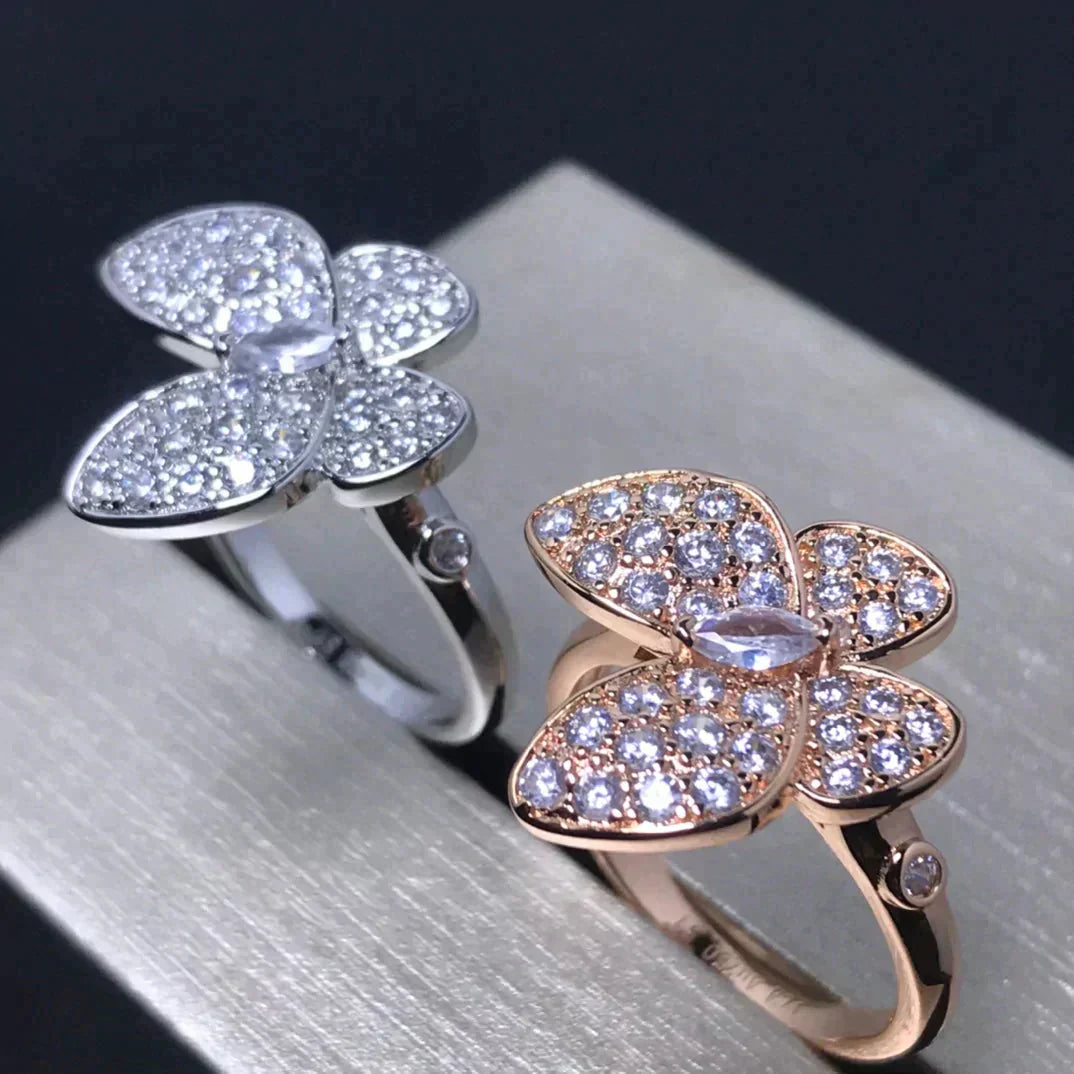 [Shinejoy]BUTTERFLY PINK GOLD DIAMOND RING