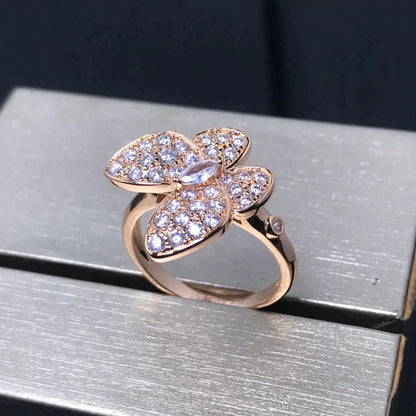 [Shinejoy]BUTTERFLY PINK GOLD DIAMOND RING