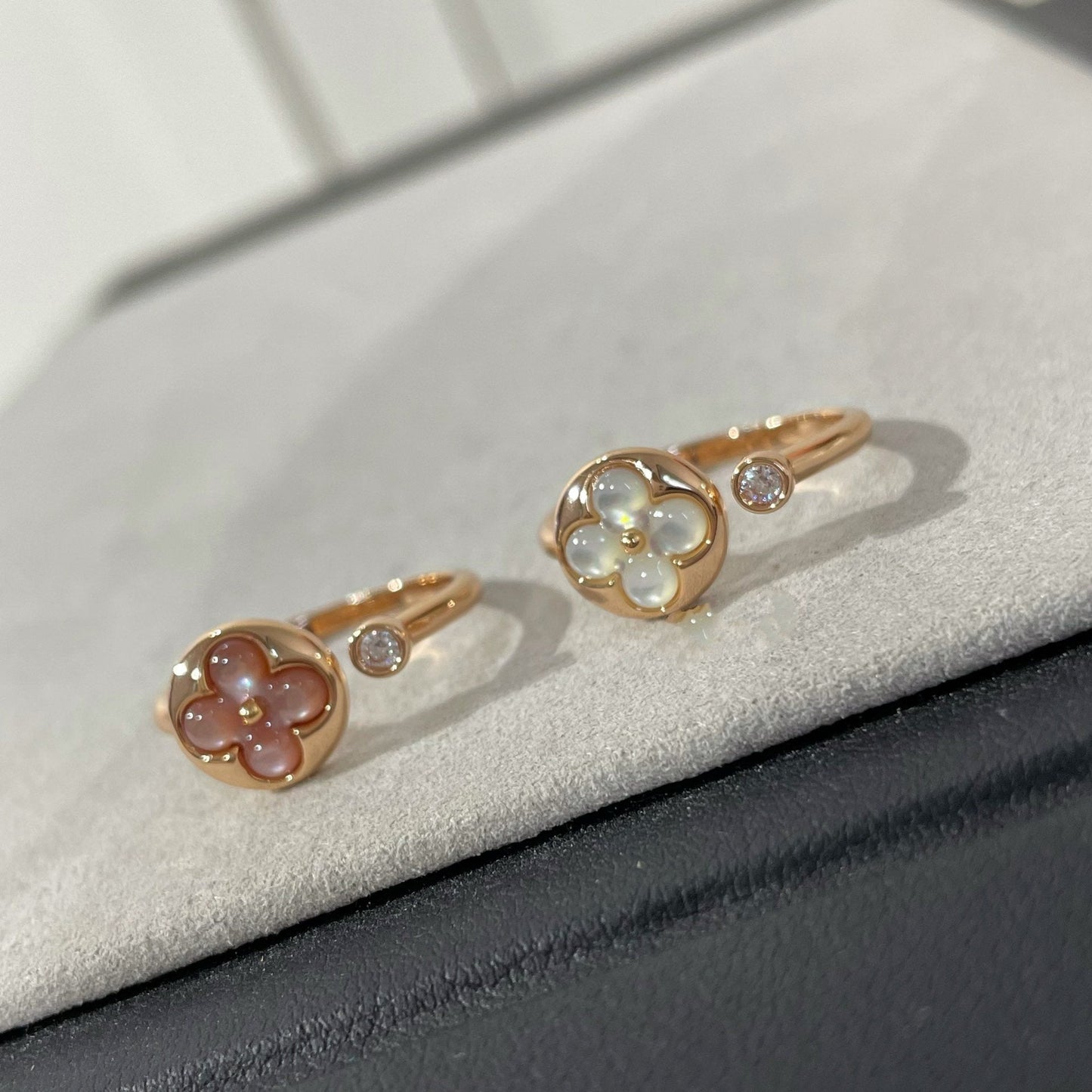 [Shinejoy]SUN 1 DIAMOND PINK MOP RING
