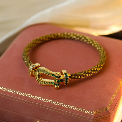 [Shinejoy]FORCE 10 GOLD GREEN DIAMOND PAVED