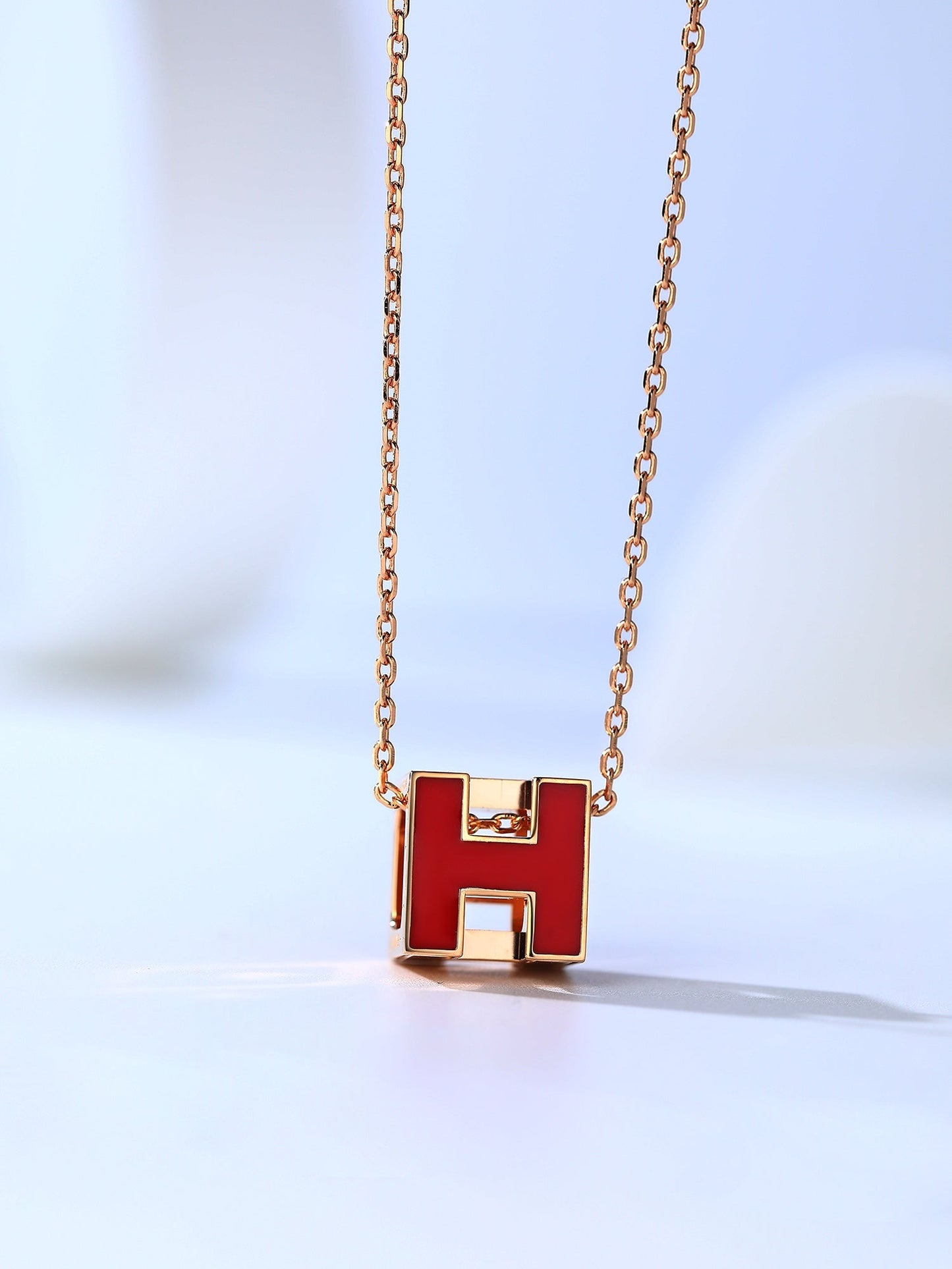 [Shinejoy]H CAGE PINK GOLD NECKLACE
