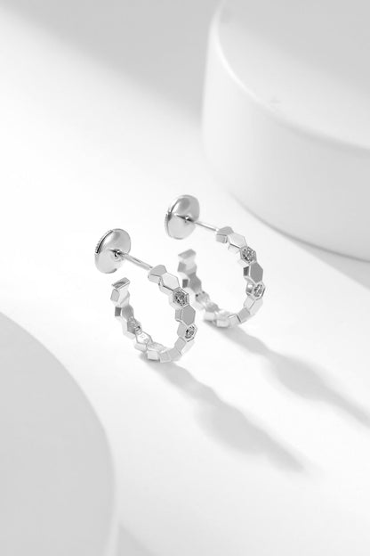 [Shinejoy]BEE LOVE DIAMOND HOOP EARRINGS
