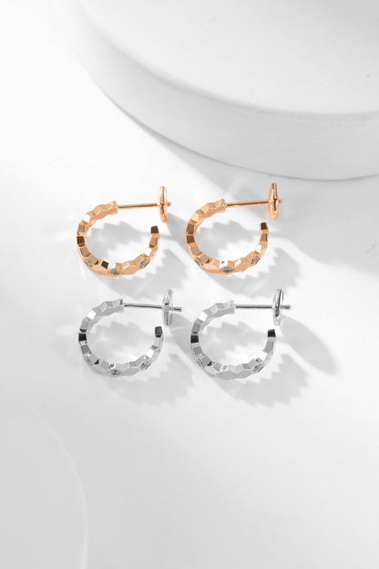[Shinejoy]BEE LOVE DIAMOND HOOP EARRINGS
