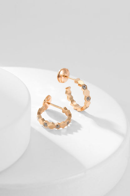 [Shinejoy]BEE LOVE DIAMOND HOOP EARRINGS