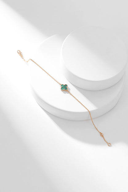 [Shinejoy]CLOVER BRACELET MALACHITE 1 MOTIF