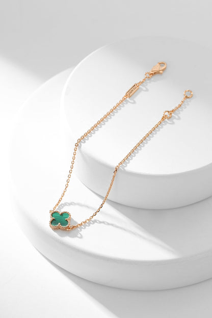 [Shinejoy]CLOVER BRACELET MALACHITE 1 MOTIF