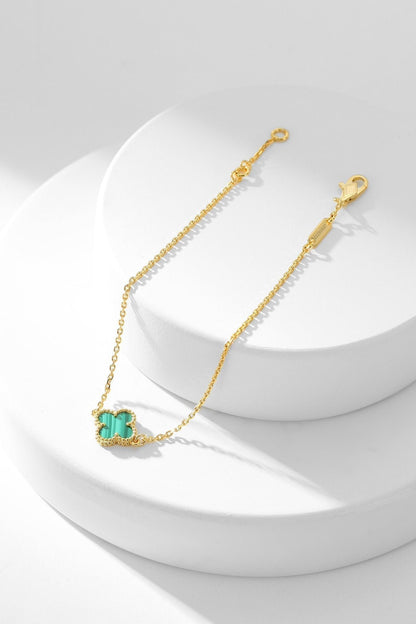 [Shinejoy]CLOVER BRACELET MALACHITE 1 MOTIF