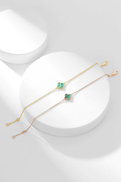 [Shinejoy]CLOVER BRACELET MALACHITE 1 MOTIF