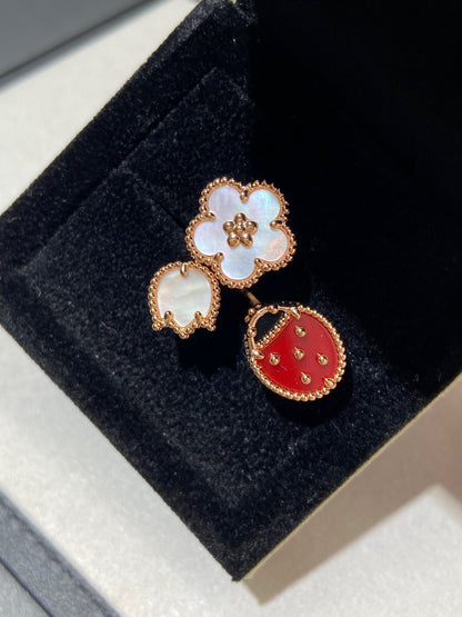 [Shinejoy]LUCKY 3 MOTIF Shinejoy GOLD RING
