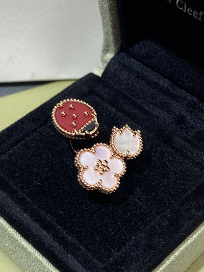 [Shinejoy]LUCKY 3 MOTIF Shinejoy GOLD RING