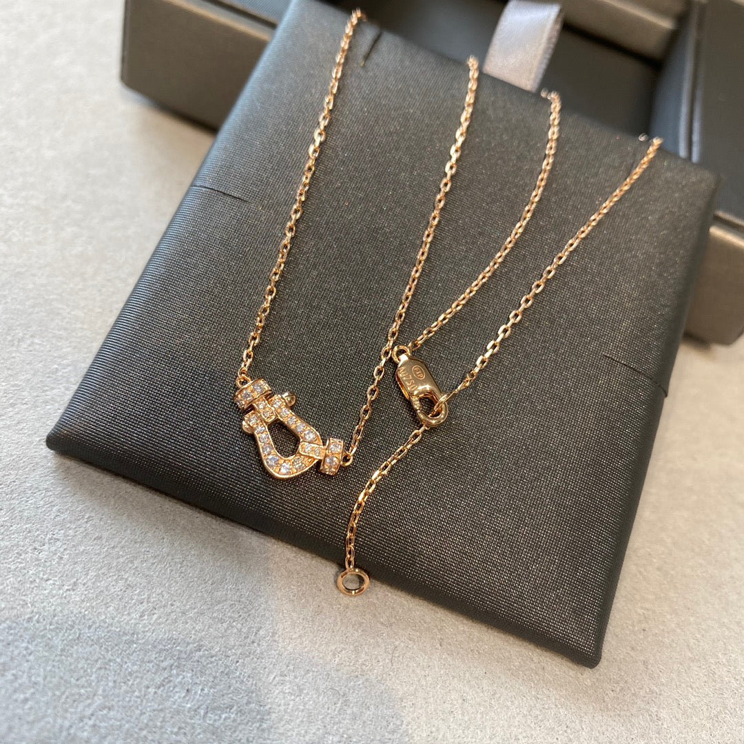 [Shinejoy]FORCE 10 DIAMOND PINK GOLD NECKLACE MINI MODEL