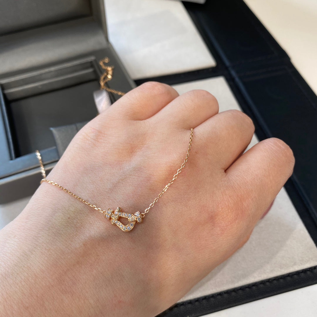 [Shinejoy]FORCE 10 DIAMOND PINK GOLD NECKLACE MINI MODEL