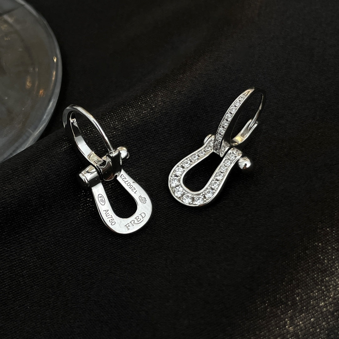 [Shinejoy]FORCE 10 FULL DIAMOND DROP EARRINGS MEDIUM MODEL