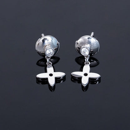 [Shinejoy]VIDYLLE SILVER DIAMOND MINI DROP EARRINGS