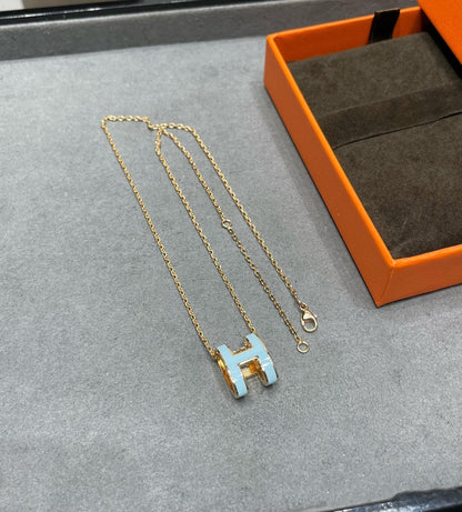 [Shinejoy]POP H SKY BLUE NECKLACE