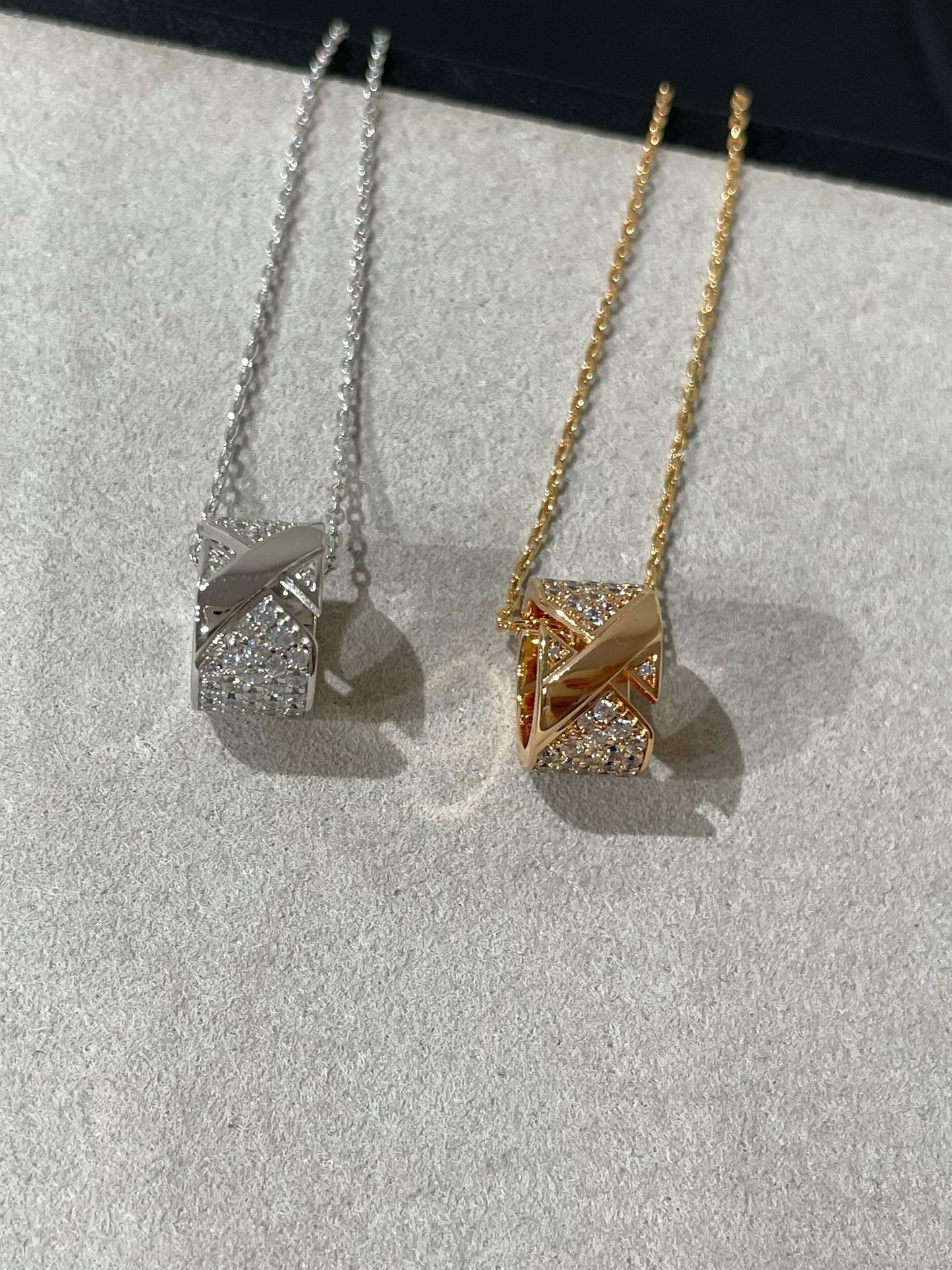 [Shinejoy]LIENS EVIDENCE DIAMOND PAVED NECKLACE