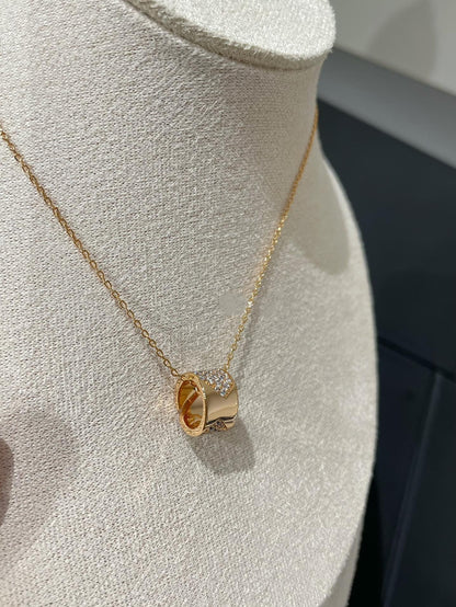 [Shinejoy]LIENS EVIDENCE DIAMOND PAVED NECKLACE