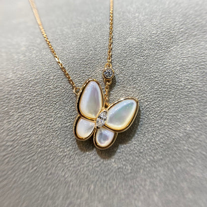 [Shinejoy]BUTTERFLY MOP DIAMOND NECKLACE