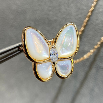 [Shinejoy]BUTTERFLY MOP DIAMOND NECKLACE