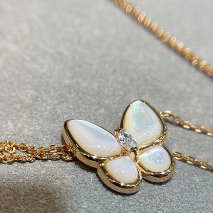 [Shinejoy]BUTTERFLY MOP DIAMOND NECKLACE
