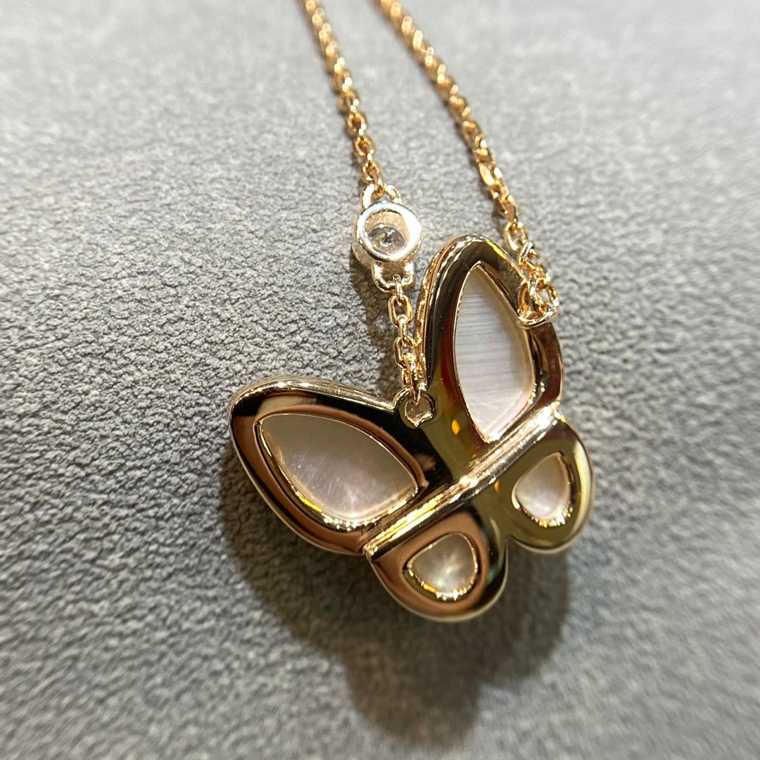 [Shinejoy]BUTTERFLY MOP DIAMOND NECKLACE