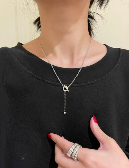 [Shinejoy]FINESSE SILVER DIAMOND NECKLACE
