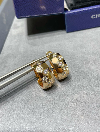 [Shinejoy]BEE LOVE DIAMOND HOOP EARRINGS