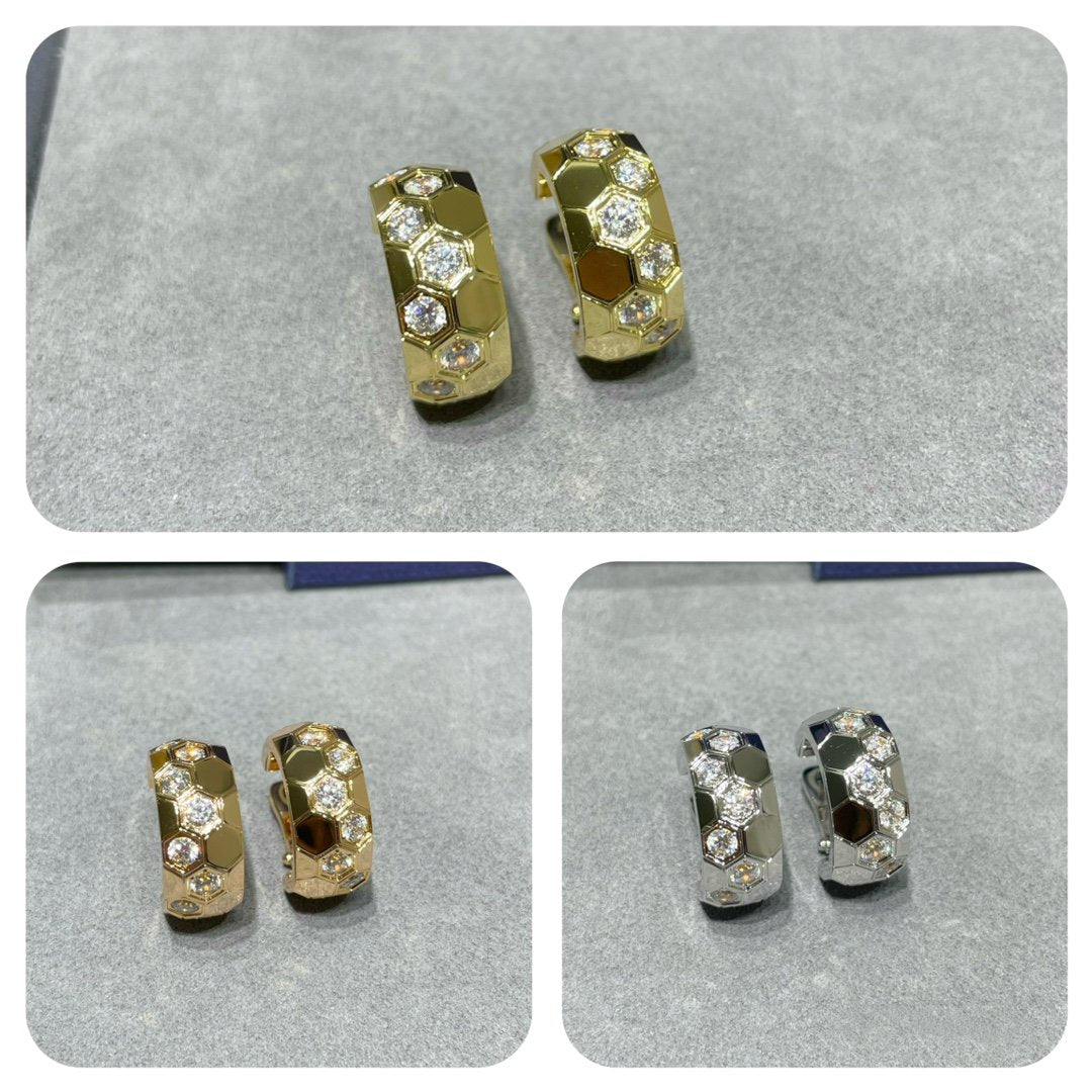 [Shinejoy]BEE LOVE DIAMOND HOOP EARRINGS