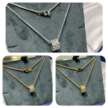 [Shinejoy]BEE LOVE DIAMOND PAVED 3 ROW NECKLACE