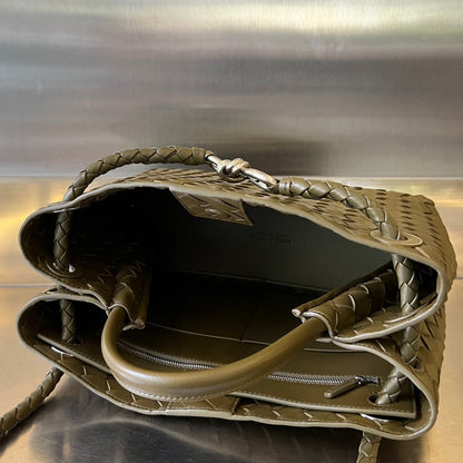 BV MEDIUM ANDIAMO 32CM CUIR D'AGNEAU OLIVE