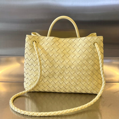 BV MEDIUM ANDIAMO 32CM CUIR D'AGNEAU CITRON VERT