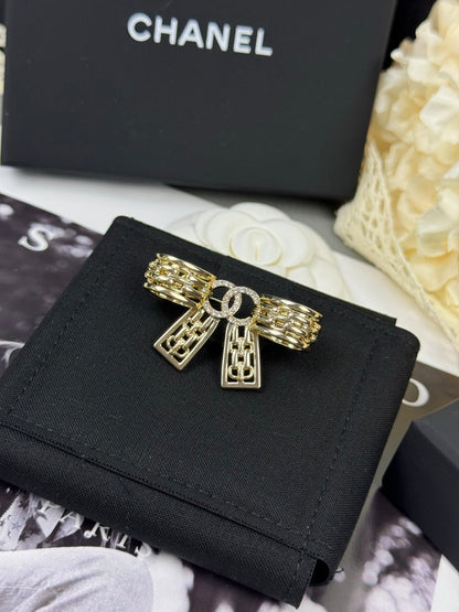 [Shinejoy]25K Hollow Bow Brooch
