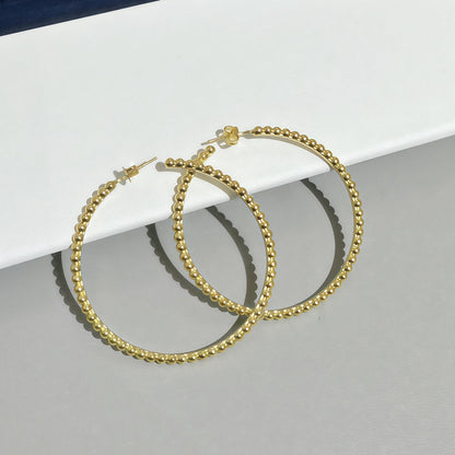 [Shinejoy]SMOOTH BEAD STUD EARRINGS