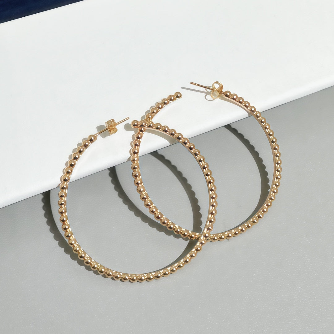 [Shinejoy]SMOOTH BEAD STUD EARRINGS
