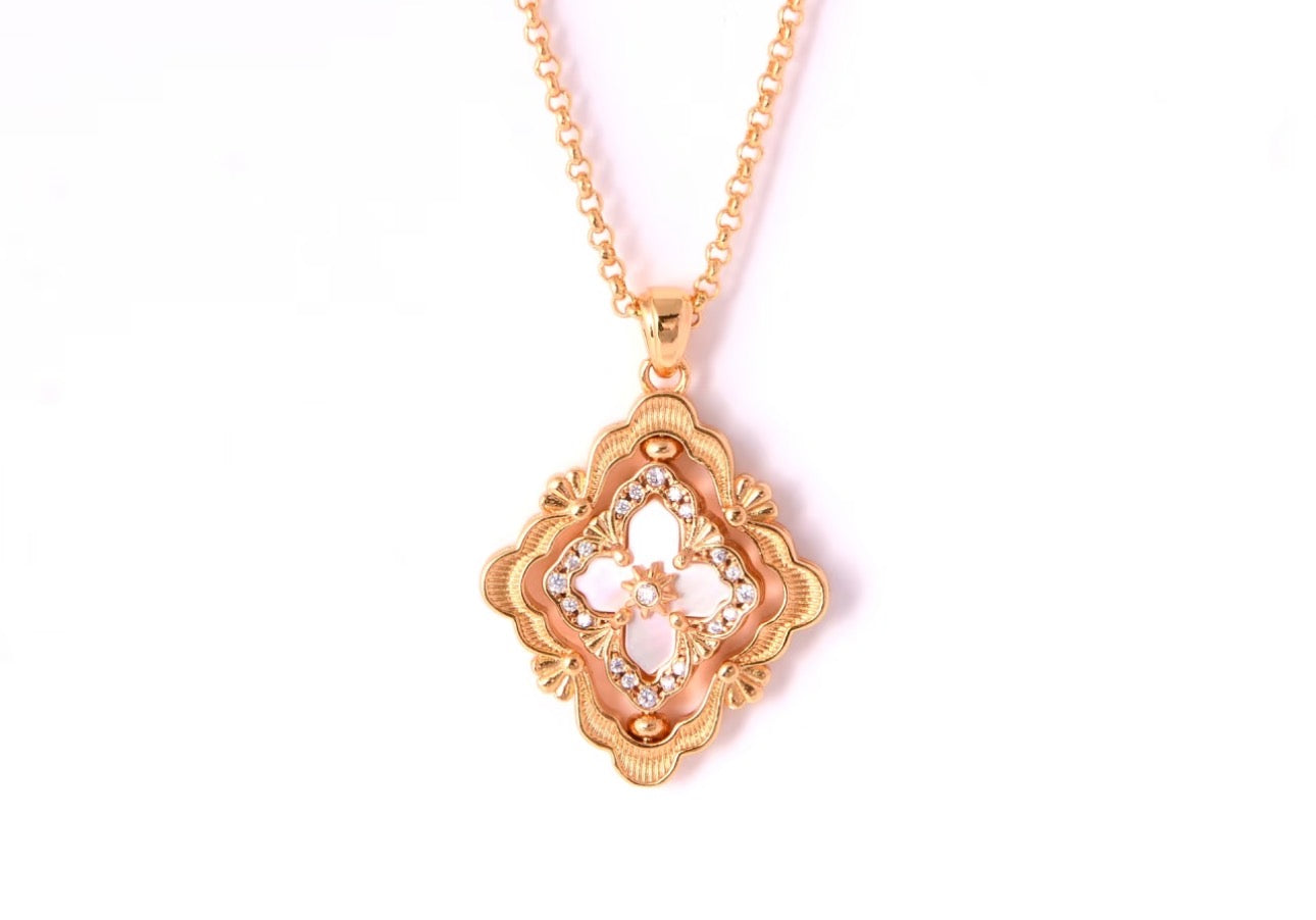 [Shinejoy] B.C.L ENAMEL ROTATING SINGLE-DIAMOND NECKLACE£¨Various colors£©