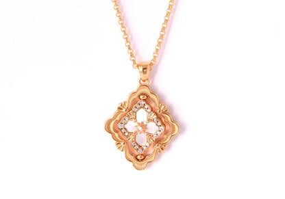 [Shinejoy] B.C.L ENAMEL ROTATING SINGLE-DIAMOND NECKLACE£¨Various colors£©