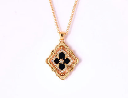 [Shinejoy] B.C.L ENAMEL ROTATING SINGLE-DIAMOND NECKLACE£¨Various colors£©