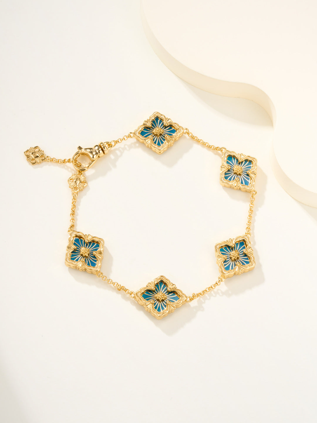 [Shinejoy]B.C.L ENAMELED Five-Flower Bracelet£¨Various Colors)
