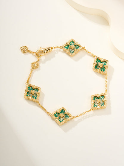 [Shinejoy]B.C.L ENAMELED Five-Flower Bracelet£¨Various Colors)